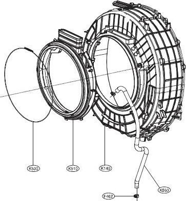Cuve LG demi cuve avant rep k140
