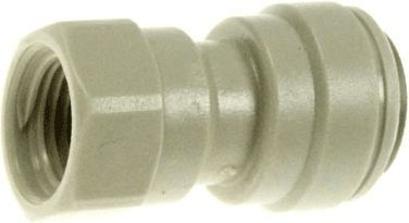 Tuyau d'eau DIVERS raccord femelle 1/4" tube x 1/4" npt gri