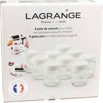 Kit de réparation LAGRANGE lot de 9 pots pour yaourtiere v2 Kit de réparation LAGRANGE lot de 9 pots pour yaourtiere v2
