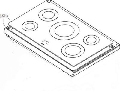 Hublot SMEG taque en vitre ceramique