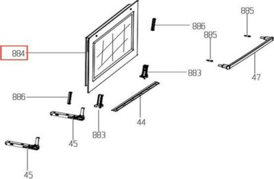 Verre BEKO porte de four