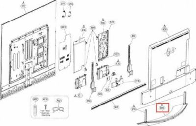 Kit de réparation LG pied fixe
