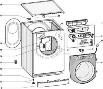 Pièce détachée ARISTON MEUBLE BLANC PW 62 L ARIS.AQUALTIS REP12
