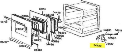 Charnières de porte ROSIERES patte inferieure dr/ga rep 04429 Charnières de porte ROSIERES patte inferieure dr/ga rep 04429
