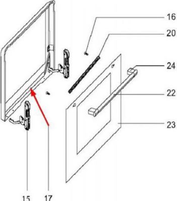 Diffuseur de lumière FAGOR VITRE INTERIEURE DE CONTRE-PORTE POUR FO