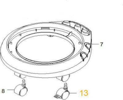 Pièce détachée KARCHER ROUE AVEC FREIN POUR PETIT ELECTROMENAGE