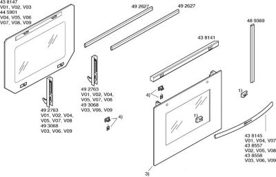 Hublot NEFF contre porte vitre interieure 438147