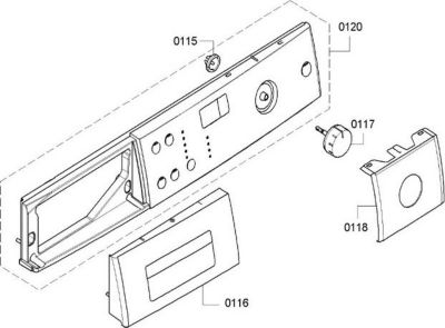 Poignées BOSCH POIGNEE DE BAC A LESSIVES REP 0116 POUR