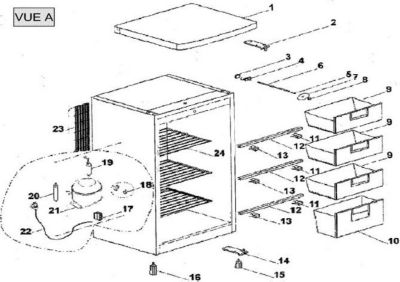 Tiroir CONTINENTAL EDISON tiroir superieur congelateur rep9