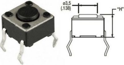 Kit de réparation DIVERS bouton poussoir micro haut du bouton 0.8