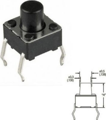 Kit de réparation DIVERS bouton poussoir micro haut du bouton 3.5