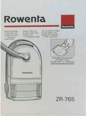 Pièce détachée ROWENTA SAC PAPIER PAR 6 AVEC 1 FILTRE POUR PETI
