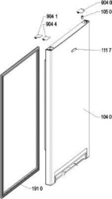 Porte WHIRLPOOL PORTE REFRIGERATEUR INOX/OX REP1040