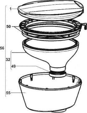 Pièce détachée DOMETIC kit couvercle céramique