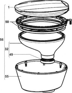 Pièce détachée DOMETIC kit couvercle céramique Pièce détachée DOMETIC kit couvercle céramique