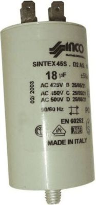 Condensateur DIVERS condensateur permanent 18μf 450v Condensateur DIVERS condensateur permanent 18μf 450v