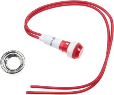 Lampe DIVERS VOYANT ROUGE Ø 10MM + CABLE + ECROU