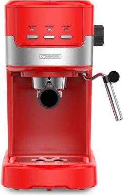 Klarstein Gusto Classico - Machine à expresso 1350w - pression 20 bars -  1,5l - pour café moulu et dosettes - rouge