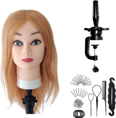 Tête à coiffer YOGHI Tête à Coiffer Avec Chevelure Naturelle Tête à coiffer YOGHI Tête à Coiffer Avec Chevelure Naturelle