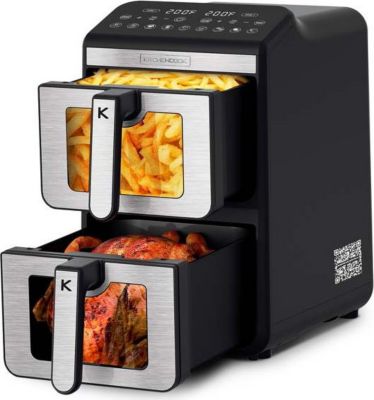 Friteuse sans huile KITCHENCOOK Kitchencook - Double Friteuse à Air Vert