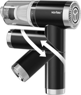 VORTEX Aspirateur à Main Pliable Noir Crc100_bl