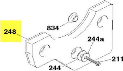 Porte HOOVER contre-poids inferieur