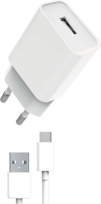 Chargeur secteur MYWAY pack chargeur 12w + cable usb-a usb-c