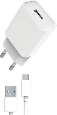 Chargeur secteur MYWAY pack chargeur 12w + cable usb-a usb-c Chargeur secteur MYWAY pack chargeur 12w + cable usb-a usb-c