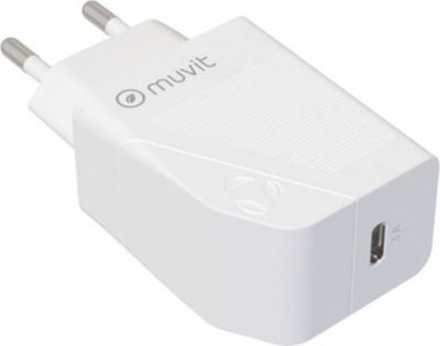 Chargeur secteur MUVIT Secteur USB-C PD 20W 3A et Câble USB-C Chargeur secteur MUVIT Secteur USB-C PD 20W 3A et Câble USB-C