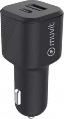 Chargeur allume-cigare MUVIT PD USB-C 20W - QC 3.0 USB-A 18 W