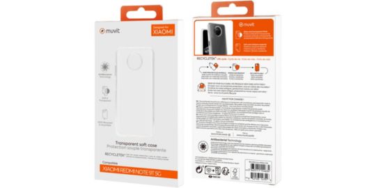Coque MUVIT Xiaomi Redmi Note 9T Souple transparent