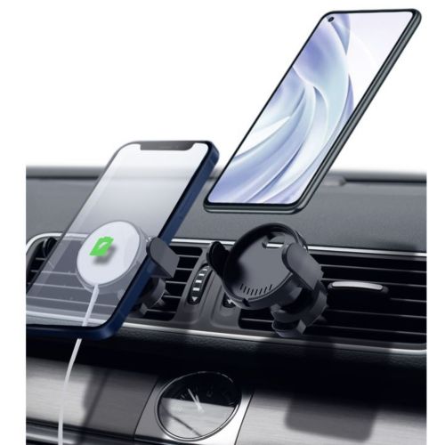 Accezz Support de téléphone voiture pour iPhone 13 - MagSafe - Tableau de  bord et pare-brise - Magnétique - Noir