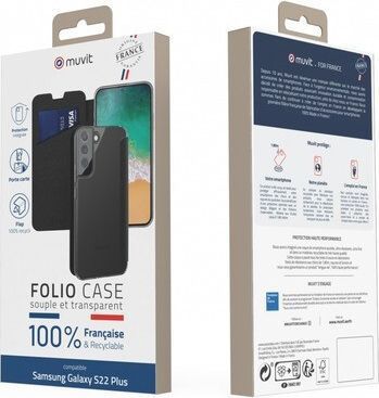 Coque MUVIT MUVIT FOR FRANCE FOLIO CASE TRANSPARENT