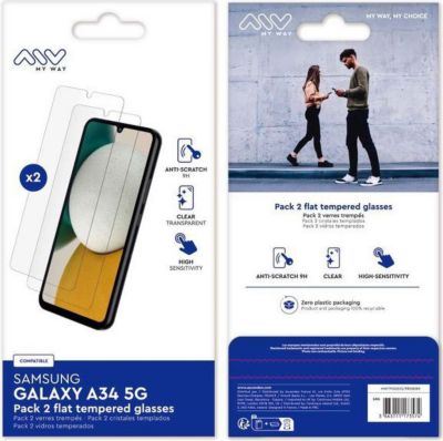 Protège écran MYWAY pour Samsung Galaxy A34 5G Plat Anti-ray