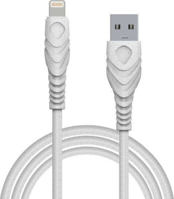 GREEN TO GO USB-A LIGHTNING 1M BLANC