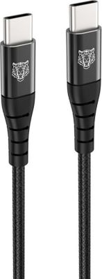 Câble USB TIGER USB-C vers USB-C 3 A Noir