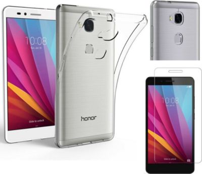 Pack PHONILLICO Honor 5X - Coque + Verre trempé Pack PHONILLICO Honor 5X - Coque + Verre trempé