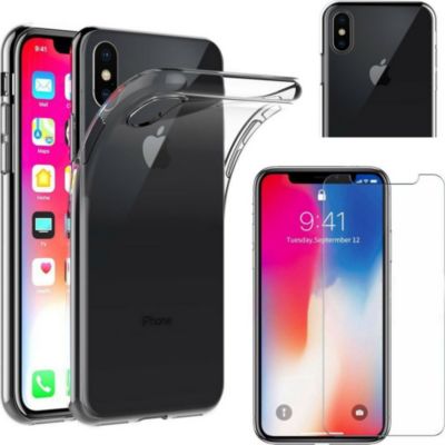 Pack PHONILLICO iPhone X/XS - Coque + Verre trempé