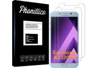 Protège écran PHONILLICO Samsung Galaxy A3 2017 - Verre trempé x2