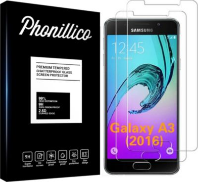 Protège écran PHONILLICO Samsung Galaxy A3 2016 - Verre trempé x2 Protège écran PHONILLICO Samsung Galaxy A3 2016 - Verre trempé x2