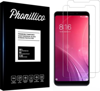 Protège écran PHONILLICO Xiaomi Redmi 5 Plus - Verre trempé x2