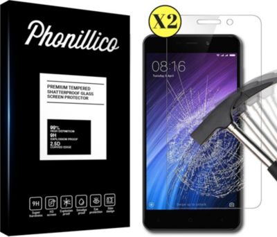 Protège écran PHONILLICO Xiaomi Redmi 4A - Verre trempé x2 Protège écran PHONILLICO Xiaomi Redmi 4A - Verre trempé x2