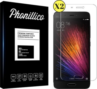 Protège écran PHONILLICO Xiaomi MI 5 - Verre trempé x2 Protège écran PHONILLICO Xiaomi MI 5 - Verre trempé x2