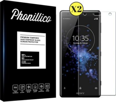 Protège écran PHONILLICO Sony Xperia XZ2 - Verre trempé x2 Protège écran PHONILLICO Sony Xperia XZ2 - Verre trempé x2