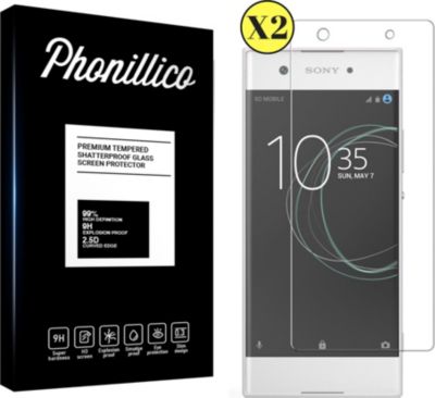 Protège écran PHONILLICO Sony Xperia XA1 - Verre trempé x2