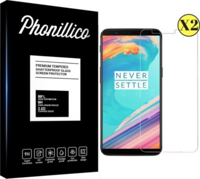 Protège écran PHONILLICO OnePlus 5T - Verre trempé x2 Protège écran PHONILLICO OnePlus 5T - Verre trempé x2