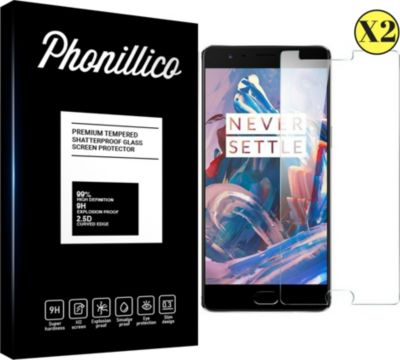 Protège écran PHONILLICO OnePlus 3T - Verre trempé x2