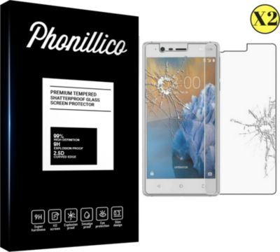Protège écran PHONILLICO Nokia 3 - Verre trempé x2