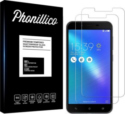 Protège écran PHONILLICO Asus Zenfone 3 Max Plus ZC553KL-Verre x2