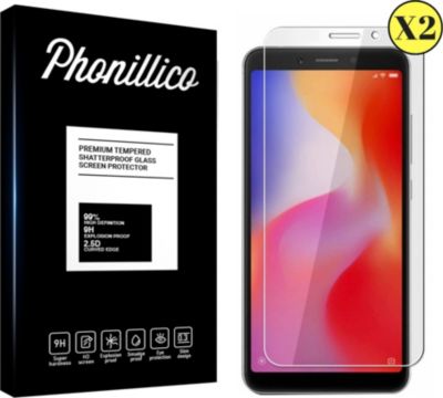 Protège écran PHONILLICO Xiaomi Redmi 6 - Verre trempé x2 Protège écran PHONILLICO Xiaomi Redmi 6 - Verre trempé x2